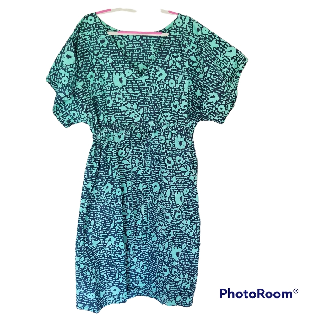 Cute cotton kimono sleeve tie dye dress handmade like new!